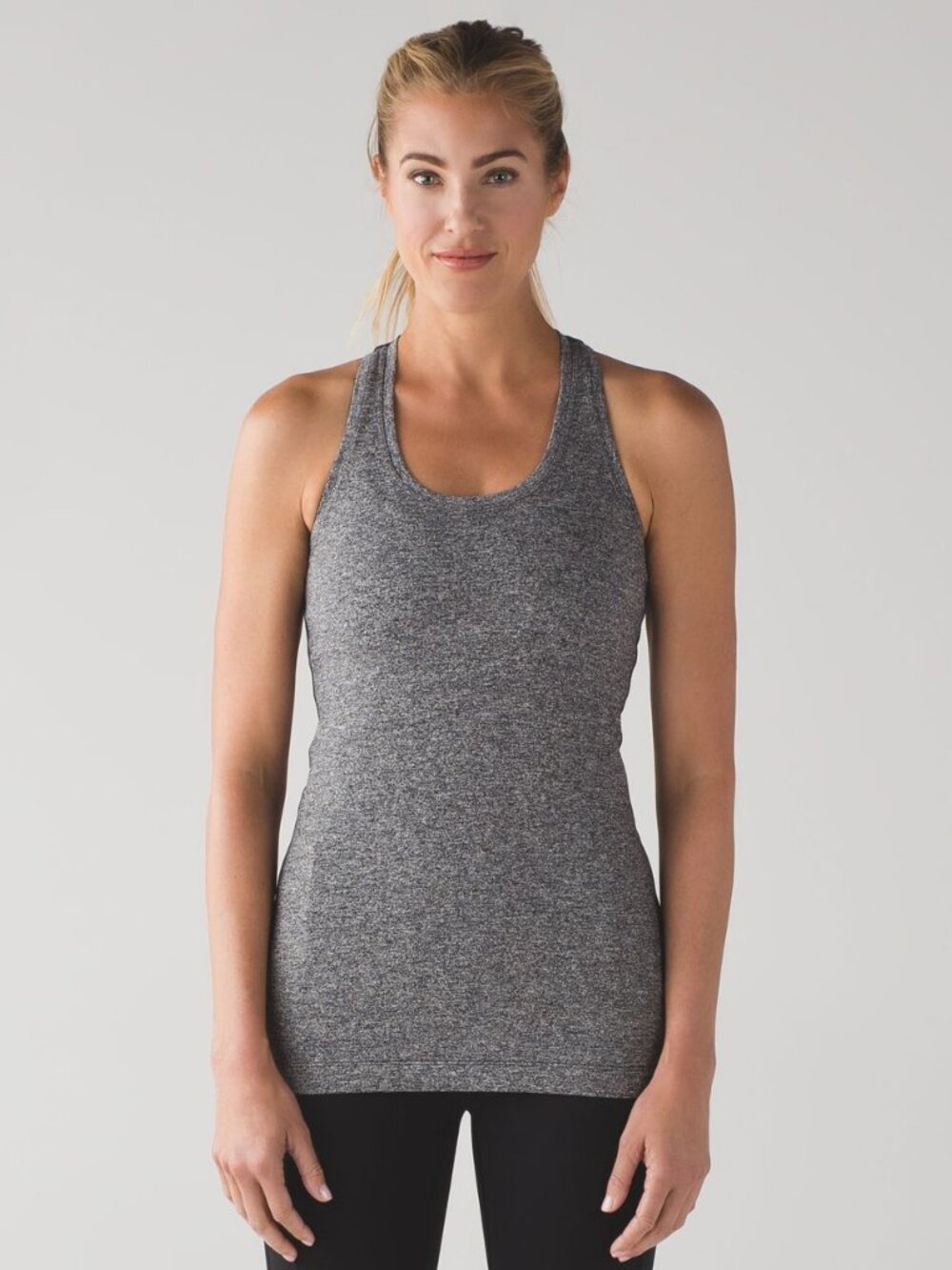 Lululemon Cool Racerback II Heather Black I See Measurements